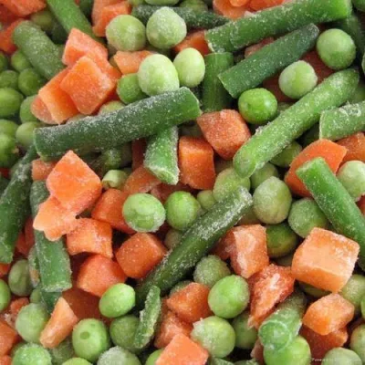 冷凍ミックス野菜、IQF野菜、冷凍インゲン、冷凍エンドウ豆、冷凍ニンジン
